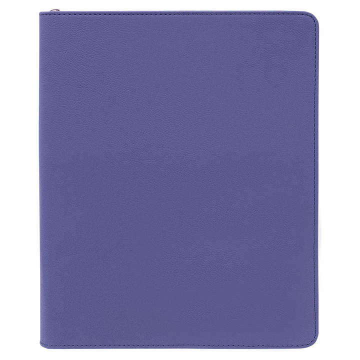Purple / Black zipper portfolio, blank