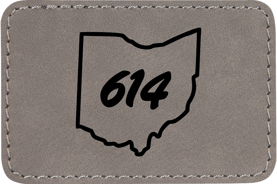 Laserable Leatherette 3" x 2" Rectangle Patch with Adhesive