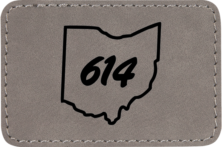 Laserable Leatherette 3" x 2" Rectangle Patch with Adhesive