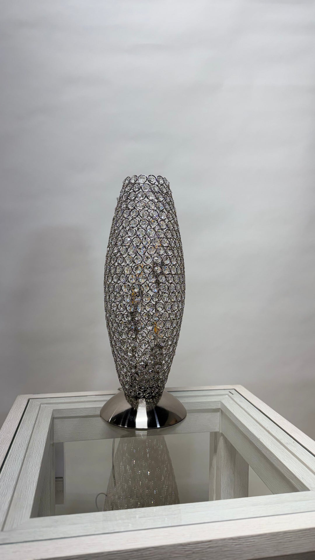 Tall Crystal Table Lamp