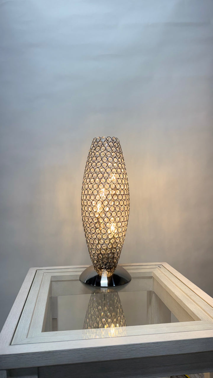 Tall Crystal Table Lamp