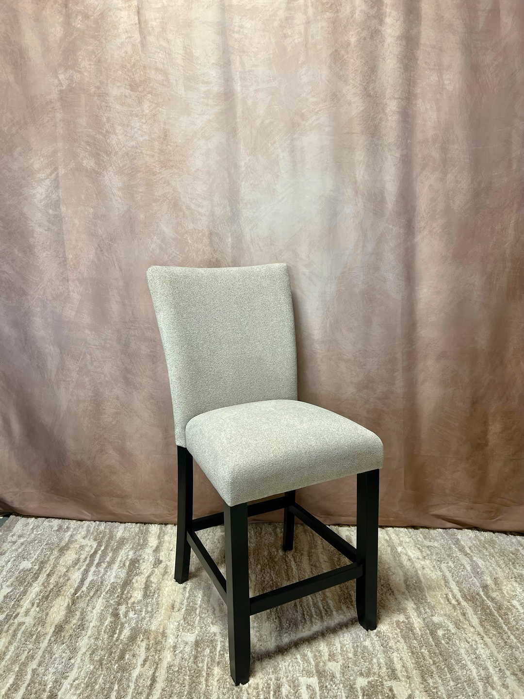 Light Gray Boucle Parsons Counter Stool (Pair)