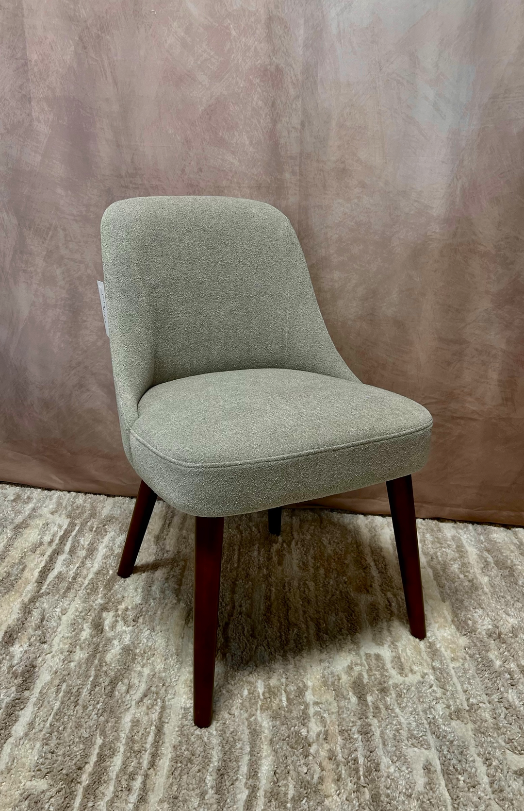 Sage Boucle Barrel Dining Side Chair