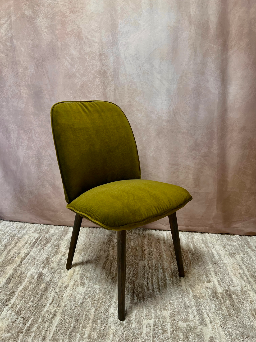 Olive Velvet Dining Chair