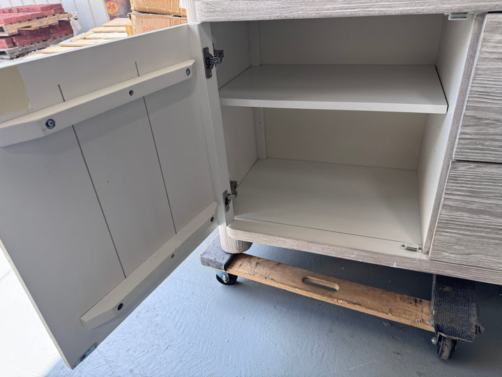 Magnussen Home Gray Wood Bar Cabinet / Sideboard — Brand New —