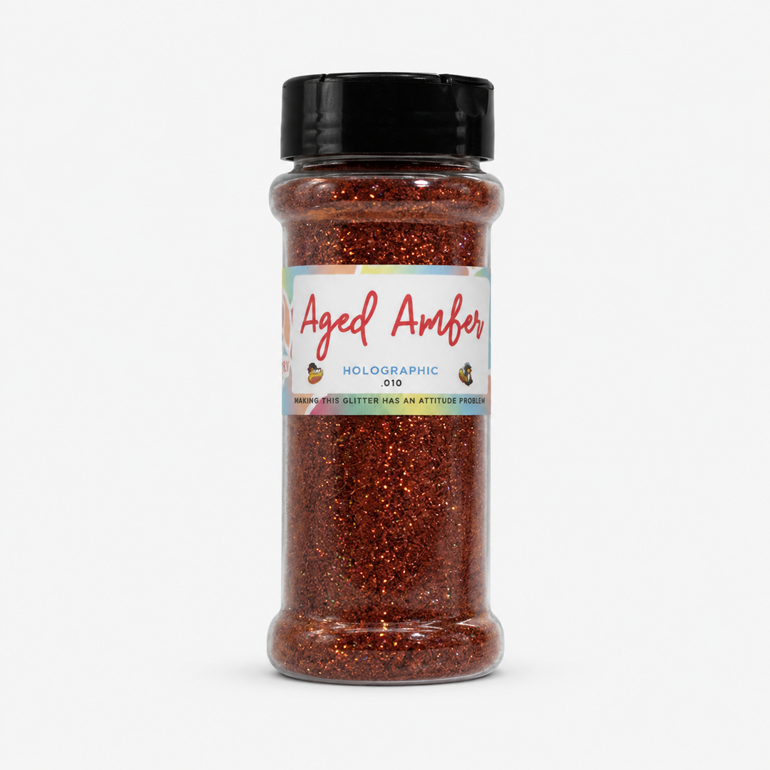 Glitter Guy— Aged Amber (Holographic .010)