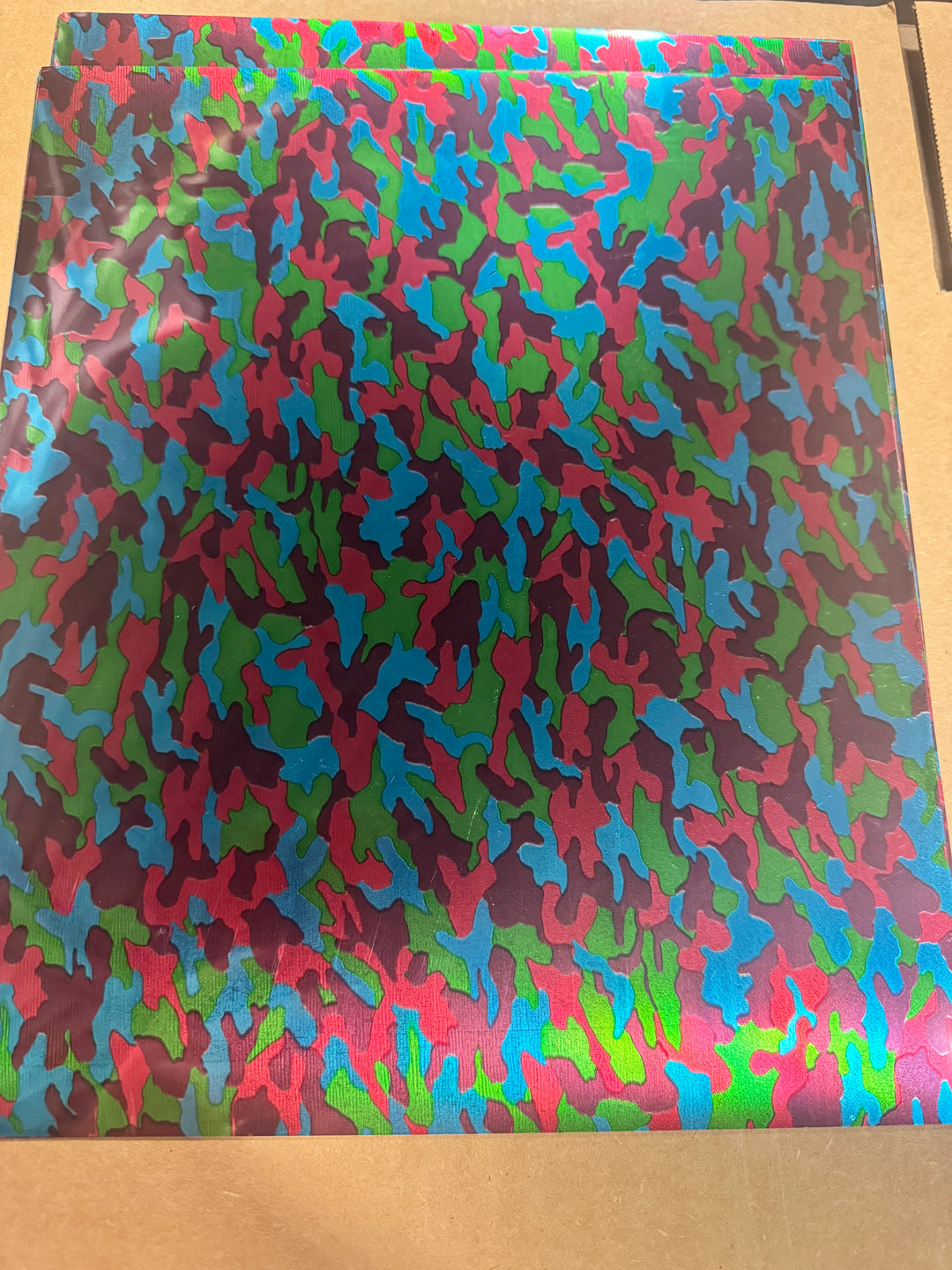 Rainbow Camo adhesive vinyl 12”x10” online tent sale