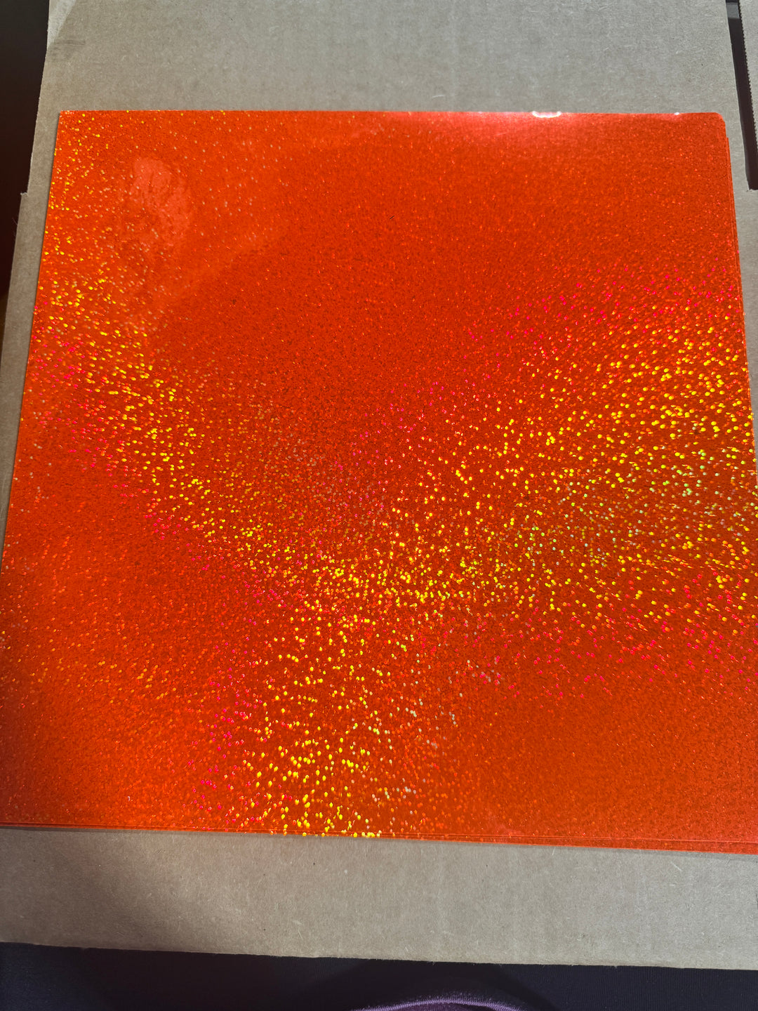 Orange glitter adhesive vinyl 12”x12” online tent sale