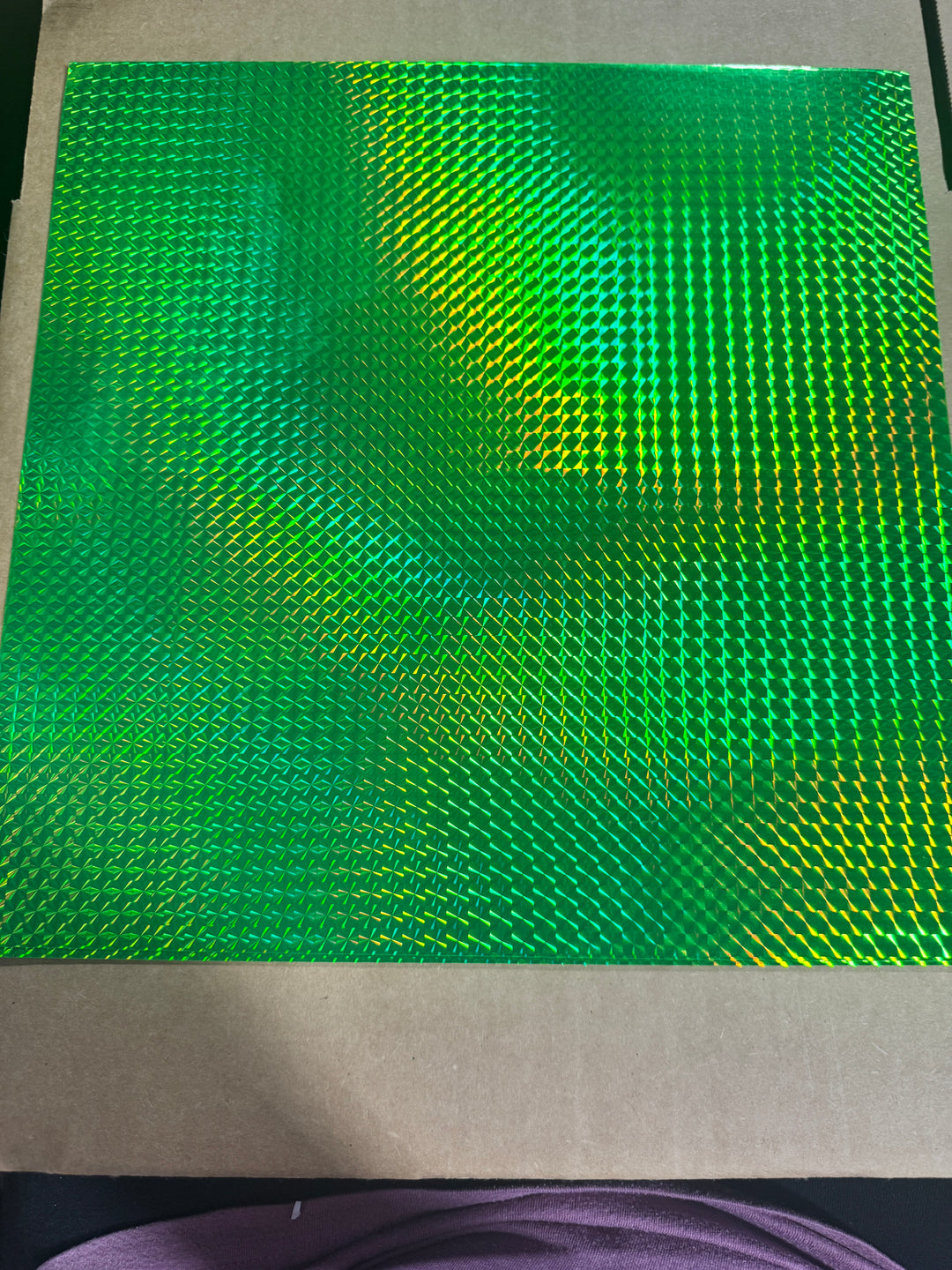Green holo swirl adhesive vinyl 12”x12” online tent sale