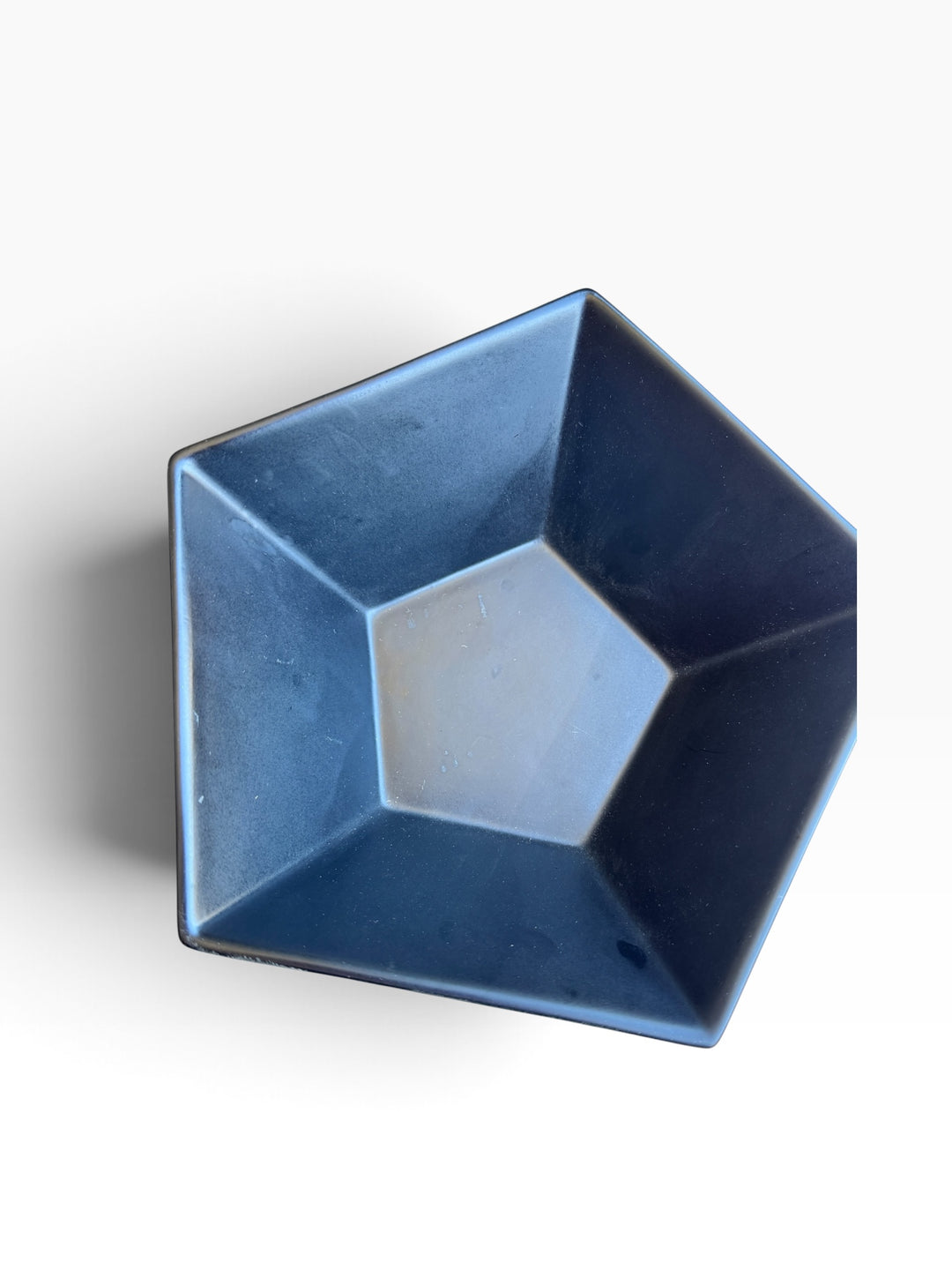 Lot 74 – Matte Black Pentagon Ceramic Planter Bowl, 10 in
