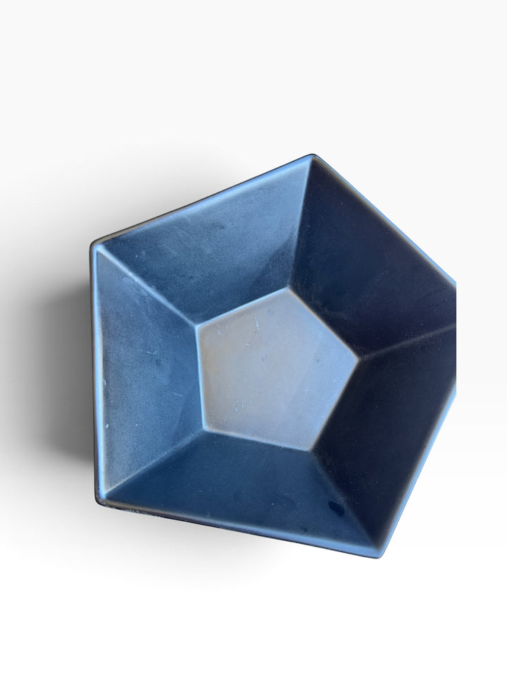 Lot 74 – Matte Black Pentagon Ceramic Planter Bowl, 10 in