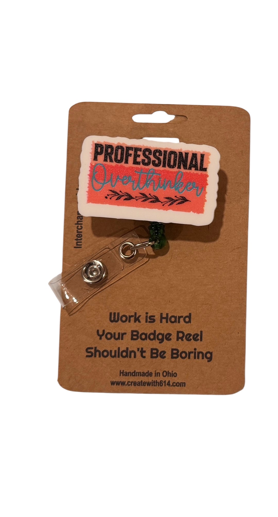 Professional Overthinker Badge Reel