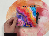 4" x 4" Pattern Acrylic Rainbow Geode