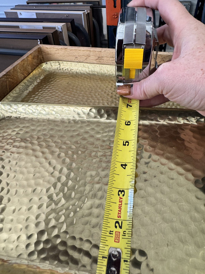 Lot 11 – Gold Hammered Metal Rectangular Trays, Set of 2