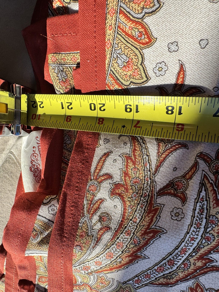 Lot 19 – Maison d'Hermine Paisley Cotton Napkins with Rust Border, Set