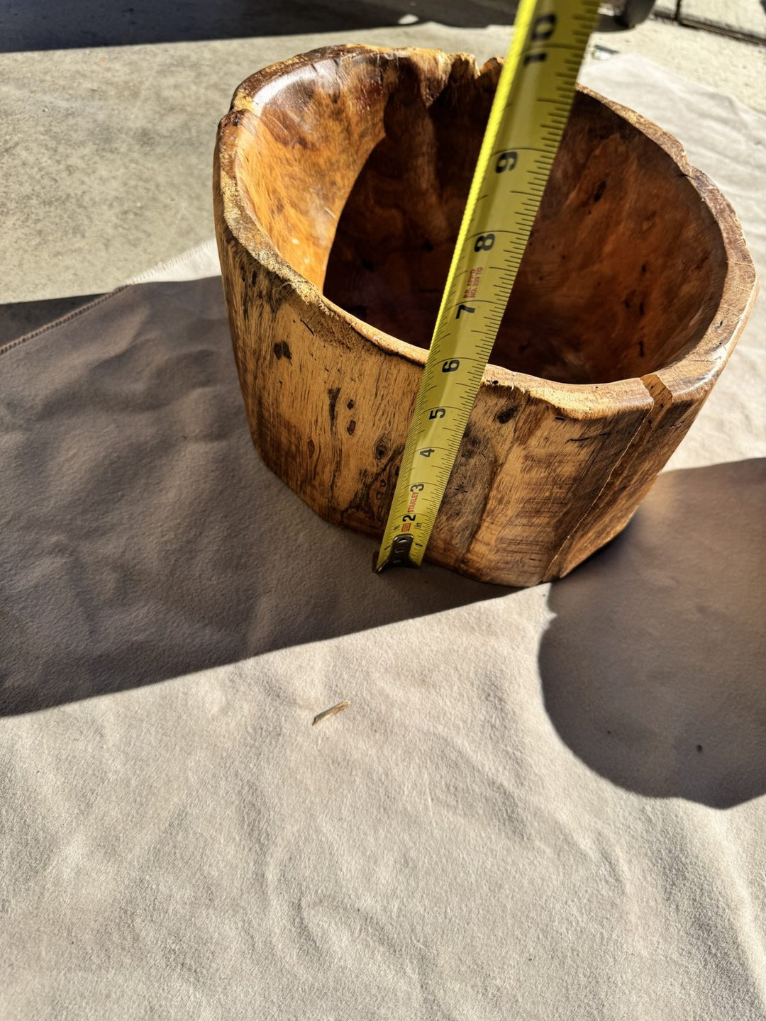 Lot 80 – Hand-Carved Rustic Teak Root Live-Edge Bowls, Set of 2