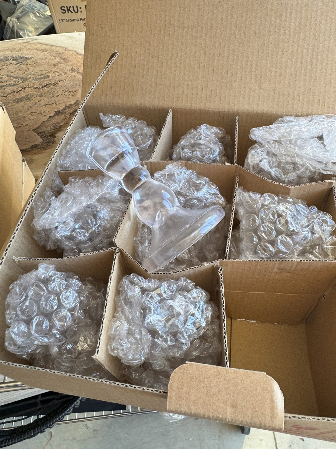Lot 30 – Lanitu Clear Glass Candle Holders, Boxed Set (12 pcs)