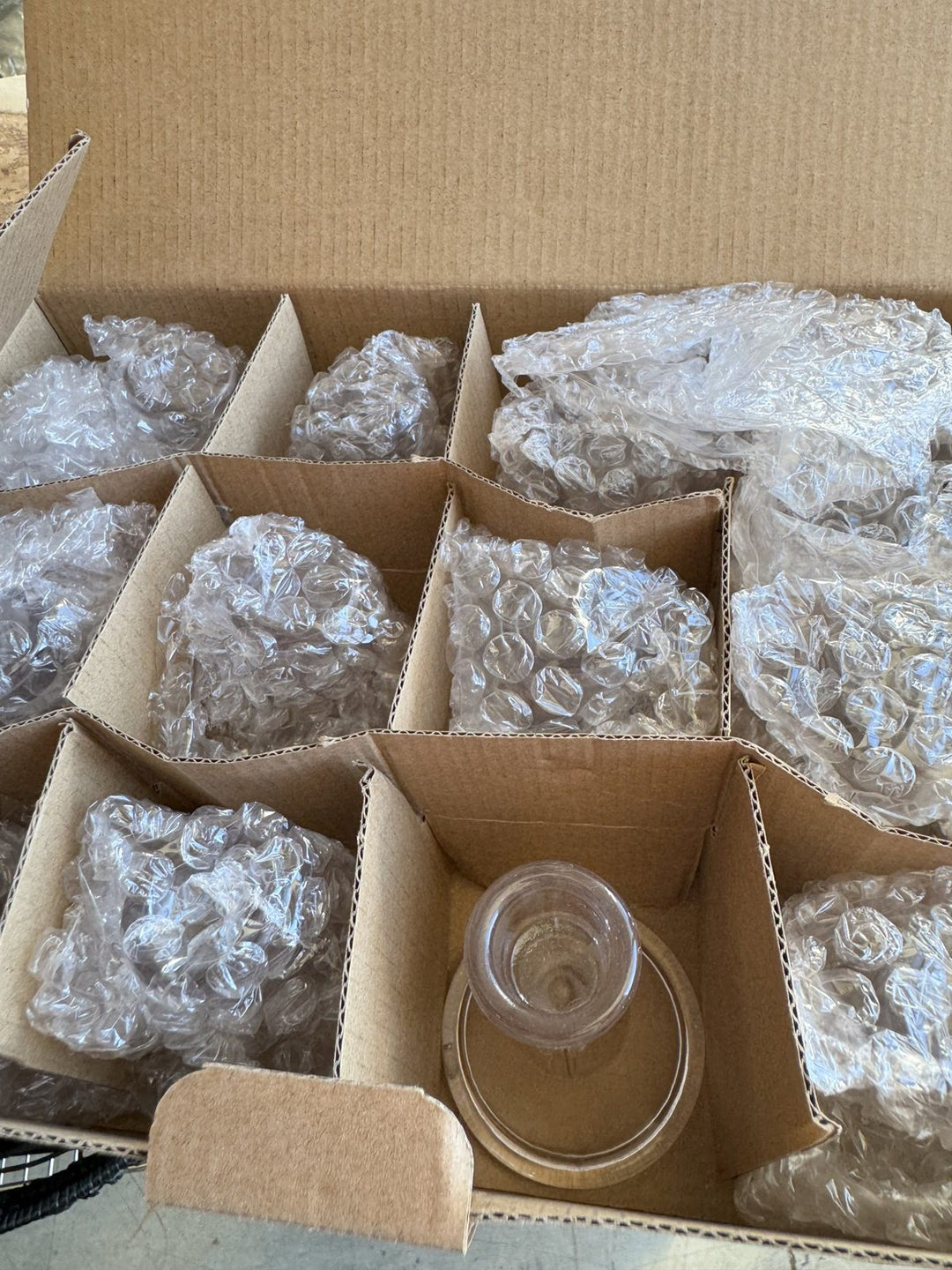Lot 30 – Lanitu Clear Glass Candle Holders, Boxed Set (12 pcs)
