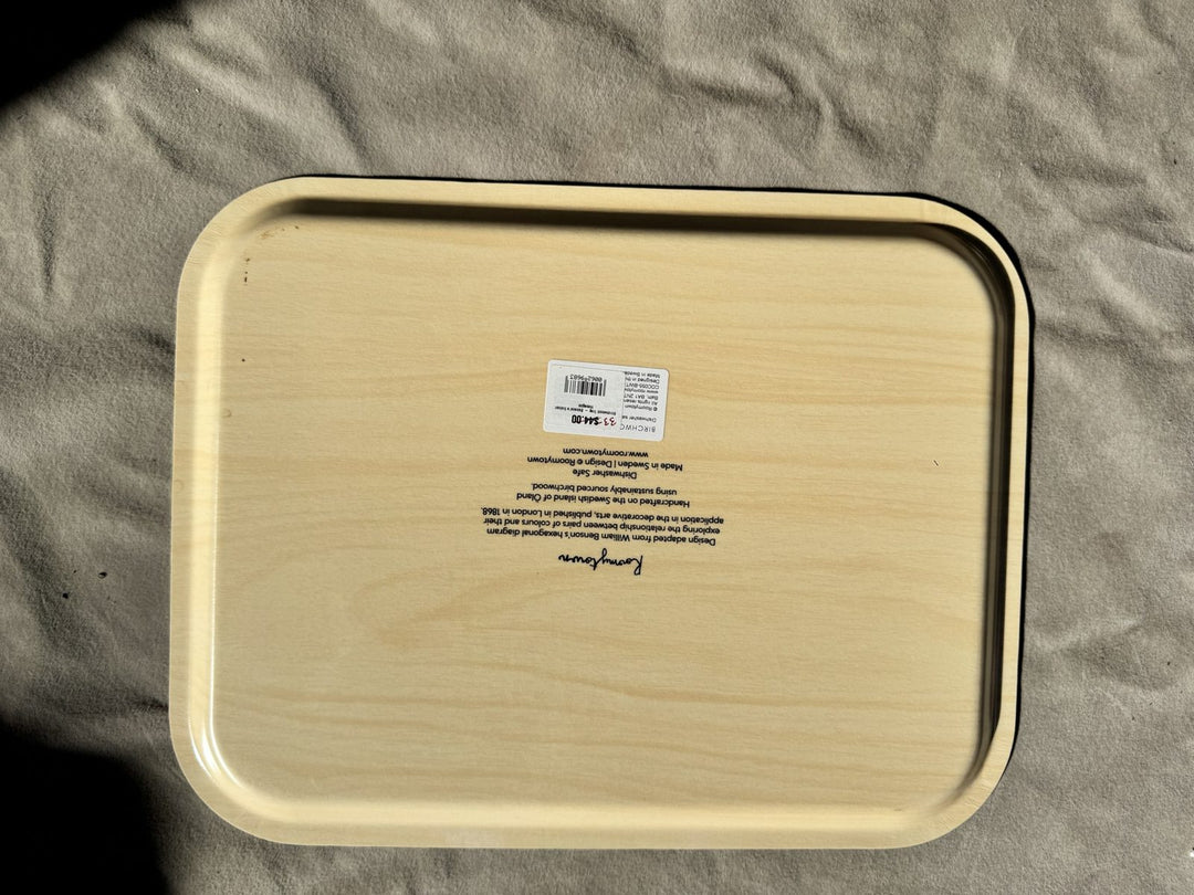 Lot 36 – Benson's Color Hexagon Birchwood Serving Tray, Made in Sweden