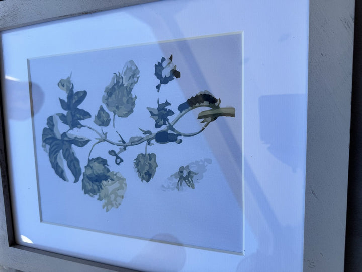 Lot 51 – Framed Botanical Prints, Light Gray Wood Frames, Set of 6