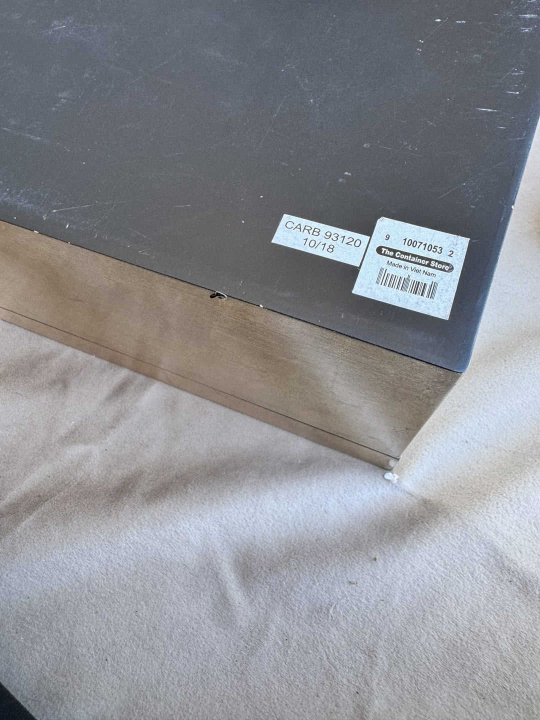 Lot 63 – Container Store Gold Decorative Boxes, Set of 2