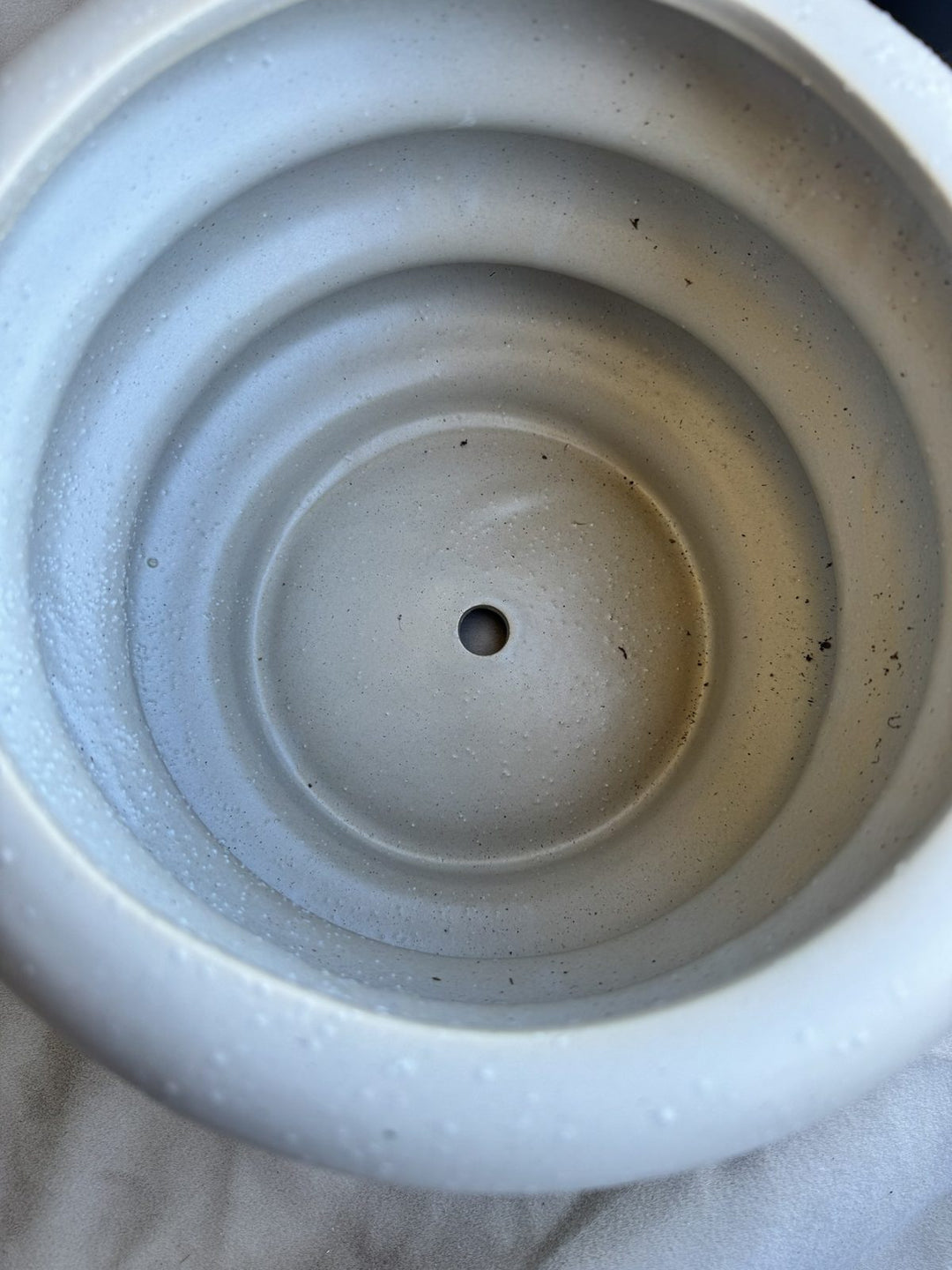 Lot 69 – Stacked Ring Bubble Ceramic Planter, Speckled Gray