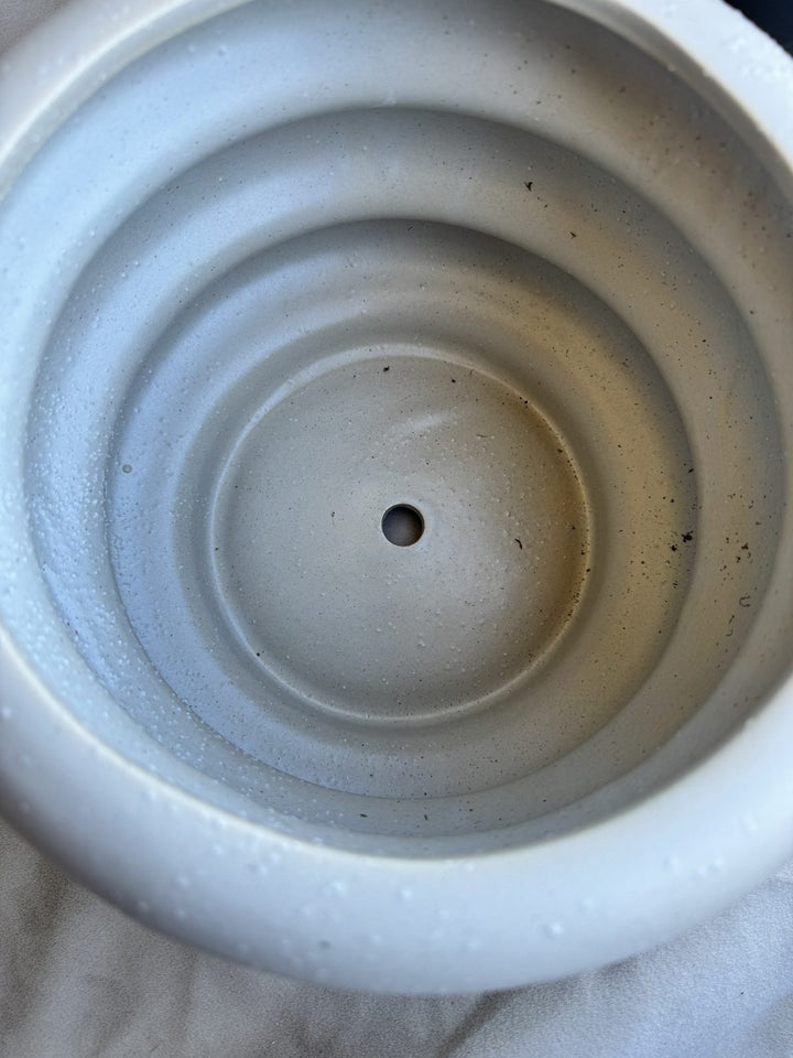 Lot 69 – Stacked Ring Bubble Ceramic Planter, Speckled Gray