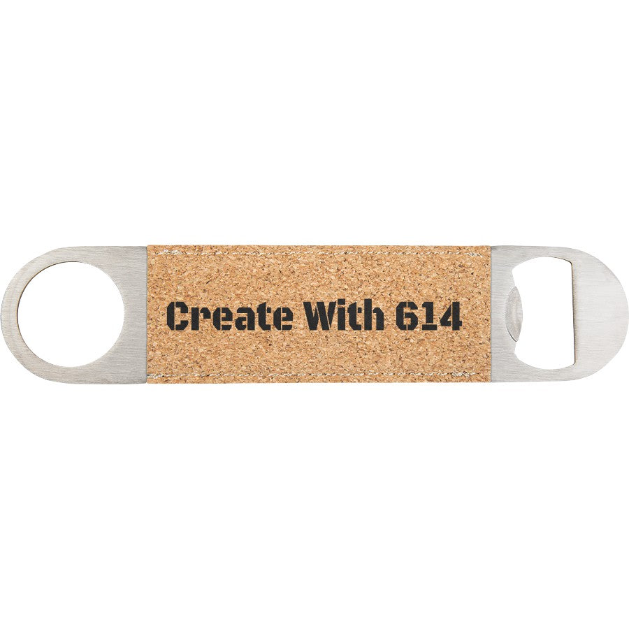 Laserable Leatherette Bottle Opener Cork Black | Create With 614