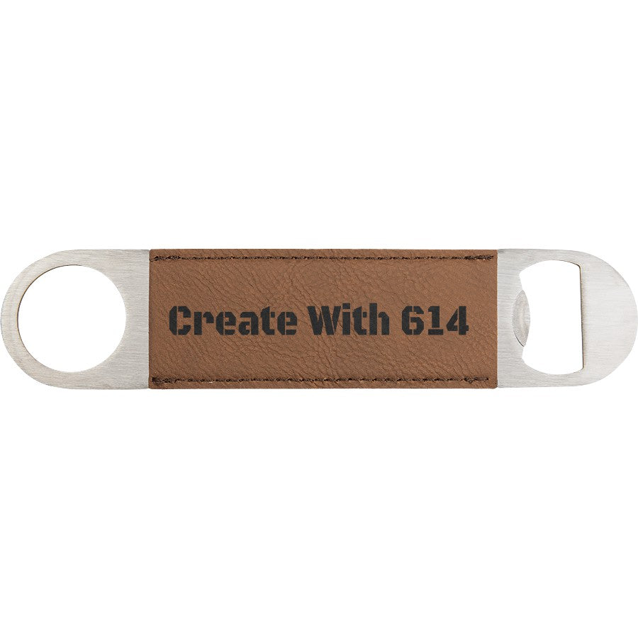 Laserable Leatherette Bottle Opener Dark Brown Black | Create With 614