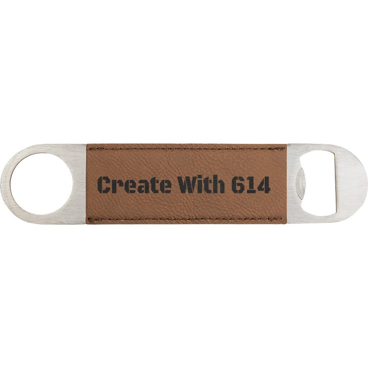 Laserable Leatherette Bottle Opener Dark Brown Black | Create With 614