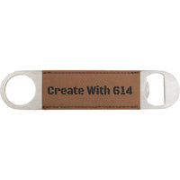 Laserable Leatherette Bottle Opener Dark Brown Black | Create With 614