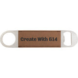 Laserable Leatherette Bottle Opener Dark Brown Black | Create With 614