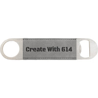 Laserable Leatherette Bottle Opener Gray Black | Create With 614