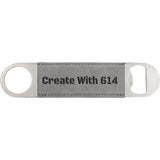 Laserable Leatherette Bottle Opener Gray Black | Create With 614