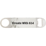 Laserable Leatherette Bottle Opener Marble Black | Create With 614