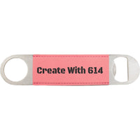 Laserable Leatherette Bottle Opener Pink Black | Create With 614