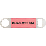 Laserable Leatherette Bottle Opener Pink Black | Create With 614