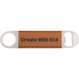Laserable Leatherette Bottle Opener Rawhide Black | Create With 614
