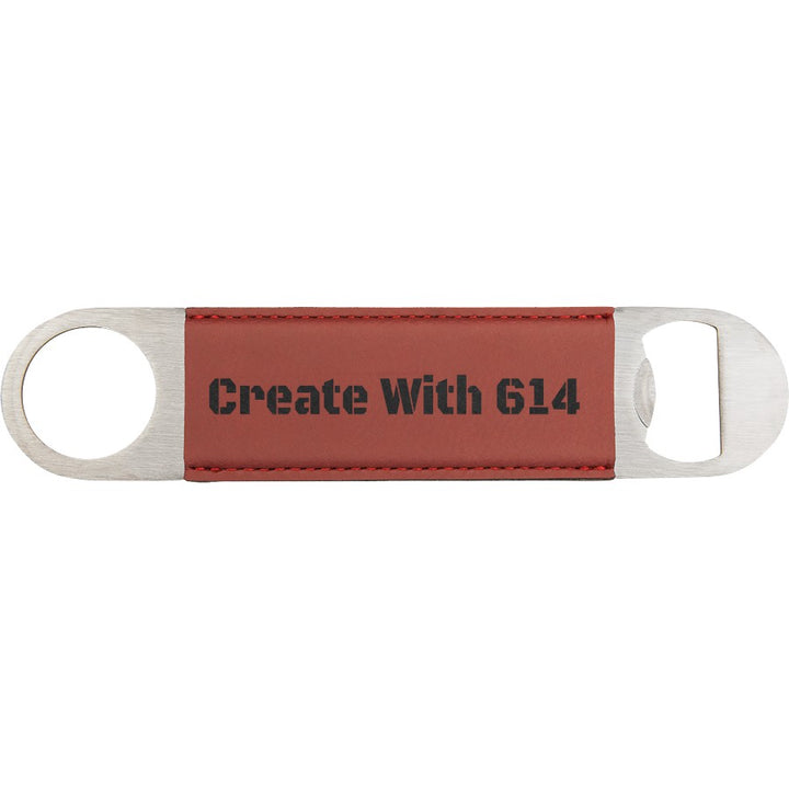 Laserable Leatherette Bottle Opener Rose Black | Create With 614