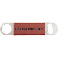 Laserable Leatherette Bottle Opener Rose Black | Create With 614