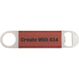 Laserable Leatherette Bottle Opener Rose Black | Create With 614