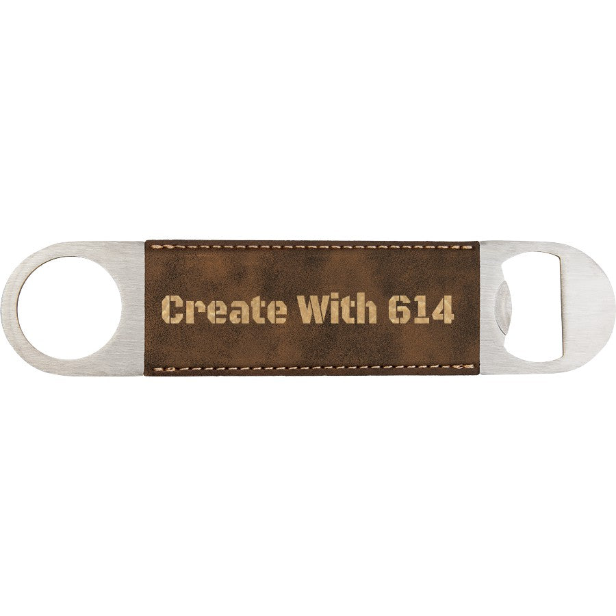 Laserable Leatherette Bottle Opener Rustic Gold | Create With 614