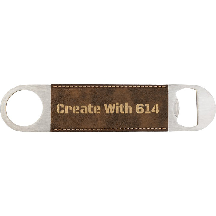 Laserable Leatherette Bottle Opener Rustic Gold | Create With 614