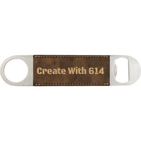 Laserable Leatherette Bottle Opener Rustic Gold | Create With 614