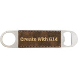 Laserable Leatherette Bottle Opener Rustic Gold | Create With 614