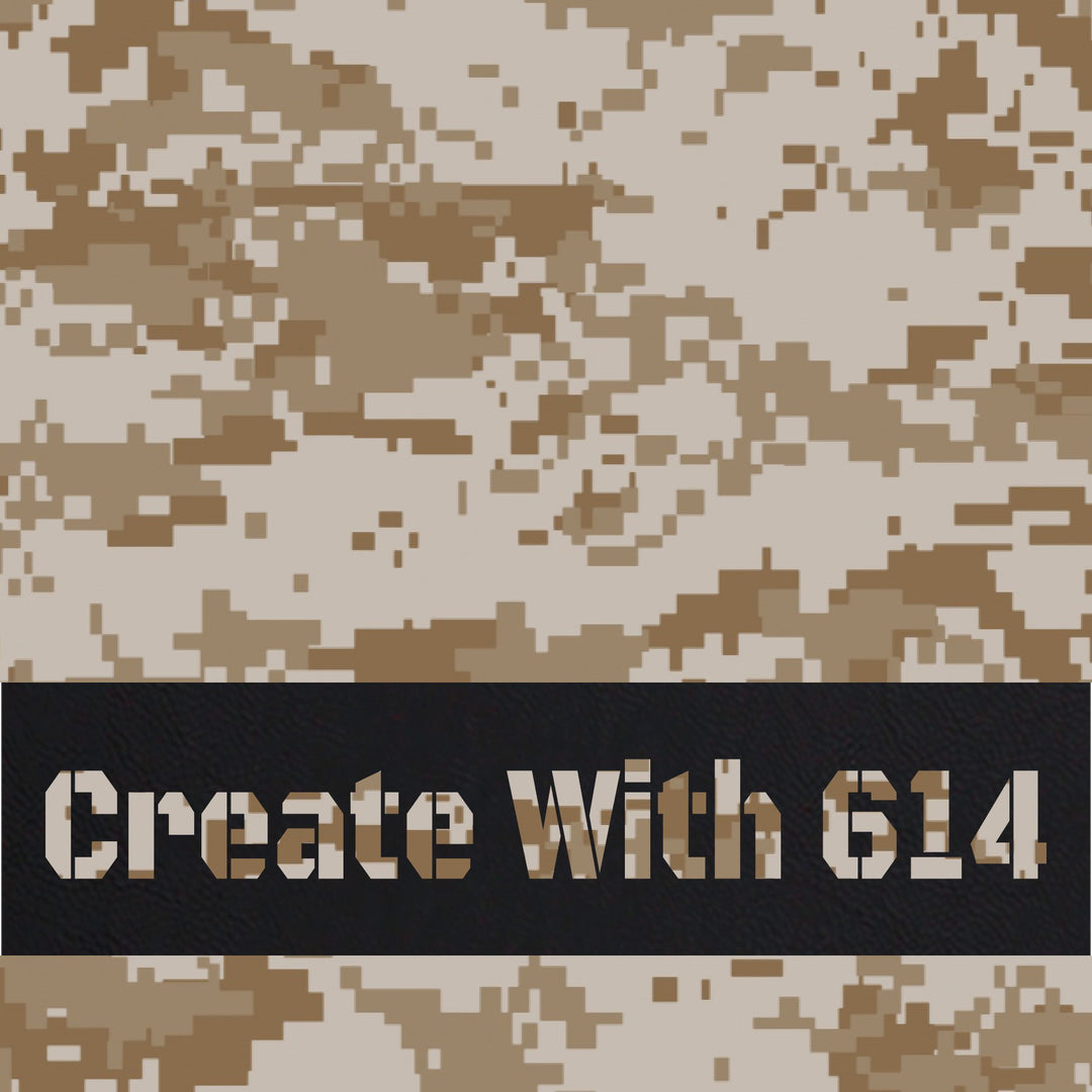 12" x 24" Laserable Leatherette Sheet with Camo pattern - Perfect for laser cutting, engraving and crafting