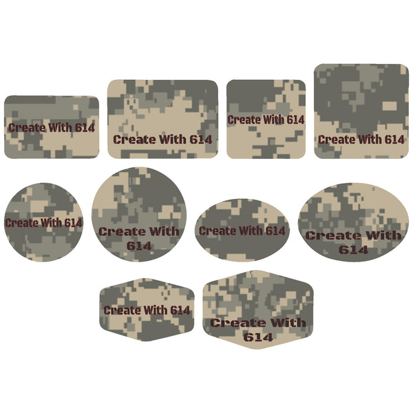 Laserable Leatherette Patch Digital Urban Camoflage