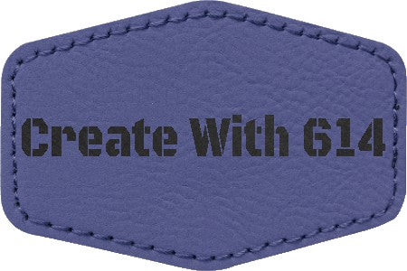 Laserable Leatherette Patch 3"x2" Hexagon Purple Black | Create With 614
