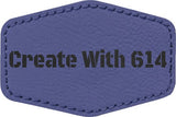 Laserable Leatherette Patch 3"x2" Hexagon Purple Black | Create With 614