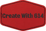 Laserable Leatherette Patch 3"x2" Hexagon Red Black | Create With 614